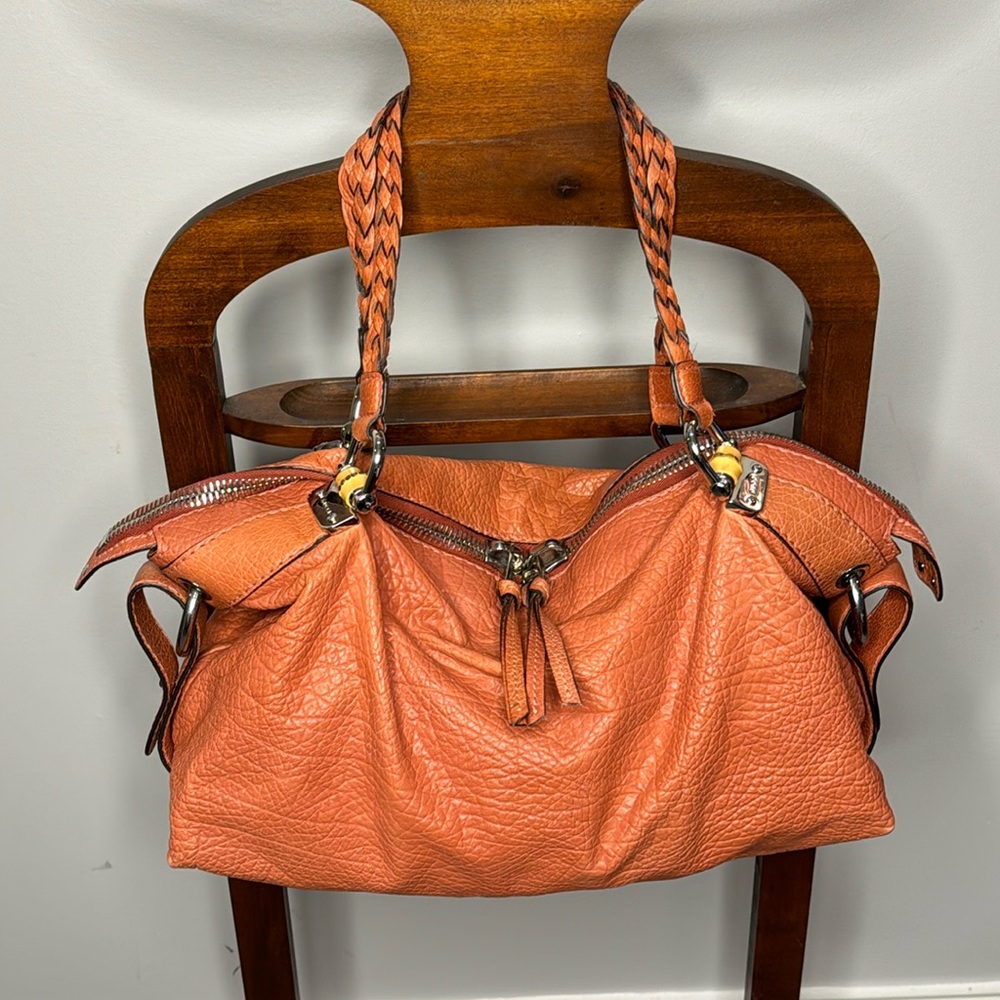 Gucci Orange Leather Shoulder Bag